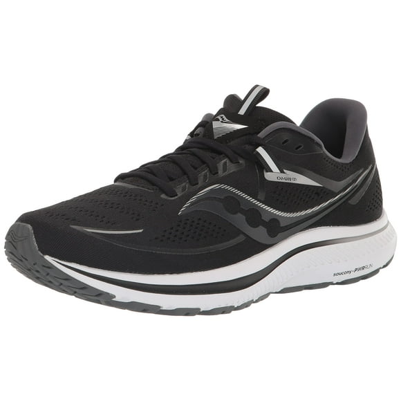 Saucony Men's Omni 21 Running Shoe, Black/White, 12