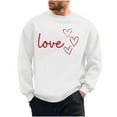 thumbnail image 2 of PNTUTB Crew Neck Long Sleeve Casual Sweatshirts for Men Loose Classic Pullover with Valentine's Day Fashion Print, 2 of 6