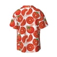 thumbnail image 2 of Wukai Tomatoes Men's Casual Short-Sleeve Button Down Shirt - Lightweight Summer Dress Shirt for Daily Wear-Large, 2 of 7