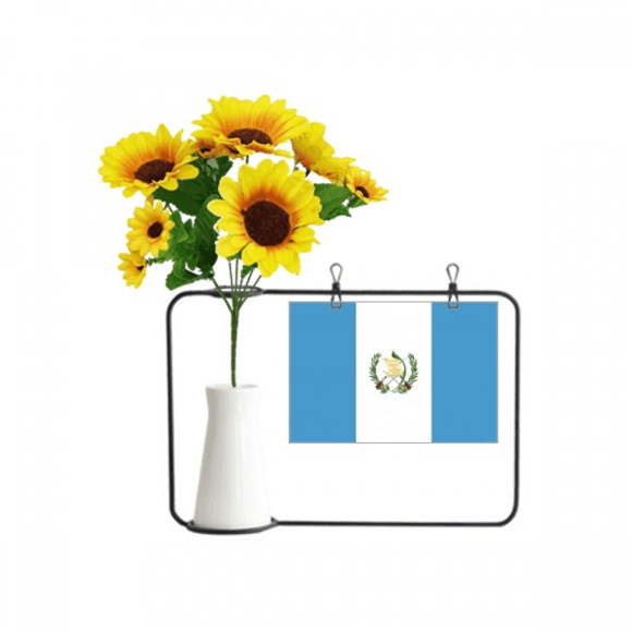 Guatemala National Flag North America Country Artificial Sunflower Vases Bottle Blessing Card
