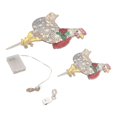 thumbnail image 1 of Christmas Light Up Chicken, Decorative 2Pcs Battery Powered Lighted Chicken Weather  Acrylic With Scarf For Yard, 1 of 8