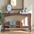 thumbnail image 2 of Hassch 47 Inch Rustic Console Table, 2-Tier Entryway Table with Storage Shelf for Living Room, Hallway, Brown, 2 of 10