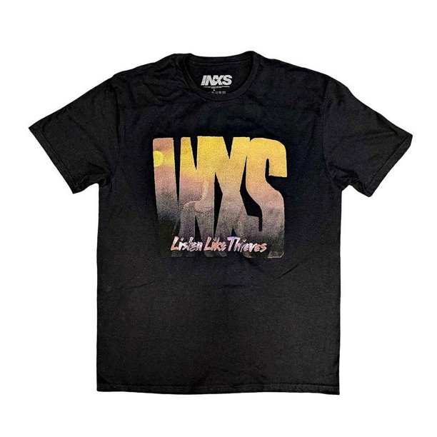 INXS - Camiseta Listen Like Thieves Tour para Adultos Unisex (Negro)