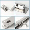 thumbnail image 5 of Sliding Bolt Door Latch Barrel Door Lock Exterior Door Lock with Padlock Hole, Stainless Steel Chrome Finish (Padlock Not Included), 5 of 5