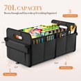 thumbnail image 3 of Collapsible Trunk Organizer for SUV & Cars - 70L Spacious Storage for Groceries, Car Accessories & Travel Essentials - Non-Slip Base, Black, 3 of 6