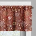 thumbnail image 3 of Ambesonne Christmas Valance Pack of 2, Snowflakes, 54"X12", Red Yellow and White, 3 of 5
