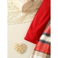 thumbnail image 5 of Bagilaanoe 2Pcs Toddler Baby Girls Autumn Clothes Long Sleeve Ribbed Tops + Plaid Skirts 6M 12M 18M 24M 3T 4T Kids Casual Skirt Set, 5 of 9
