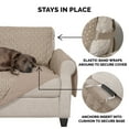 thumbnail image 4 of FurHaven Pet Products Reversible Recliner Furniture Protector - Polka Paw Print, Biscuit, 4 of 9