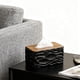 thumbnail image 5 of Elegante y moderno porta servilletas rectangular para encimera de cocina. Negro, 5 of 9