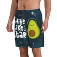 thumbnail image 2 of Naloa Avocado in Space1 Men's Beach Shorts, Surfing shorts, Swim trunks, Quick Dry Swim Trunks for Surfing Beach Fun - X-Large, 2 of 9