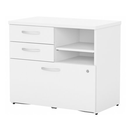 UPC: 0042976153731 | Bush Business Furniture Studio C Storage Cabinet with Drawers by White
