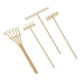 thumbnail image 4 of Siruishop 4 Pieces Rake Garden Sand Mini Tools Miniature for Desktop Birthday Gift, 4 of 8