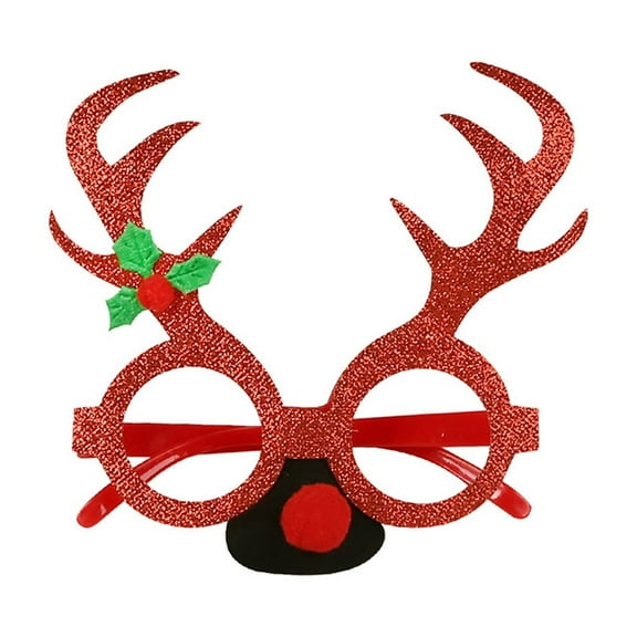 HJJLRH Cute Christmas Glasses Frames, Christmas Holiday Glasses for Kids & Adults, Fun Christmas Party Favors Festive Decorations & Trinkets, Best Photos Booth