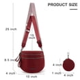 thumbnail image 3 of Montana West Large Crossbody Bags for Women Bum Bag Sling Purse with Adjustable Strap, Burgundy, 3 of 5