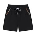 thumbnail image 7 of Bpyeka Men's Plaid-Trimmed Waffle Matching Set, Point Collar Short Sleeve Top & Drawstring Waist Shorts, Preppy Casual Two-Piece Outfit, 2XS-2XL, 7 of 7