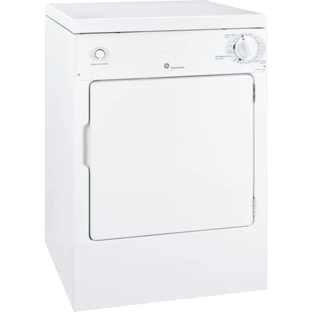 GE - 3.6 Cu. Ft. Stackable Electric Dryer with Portable - White