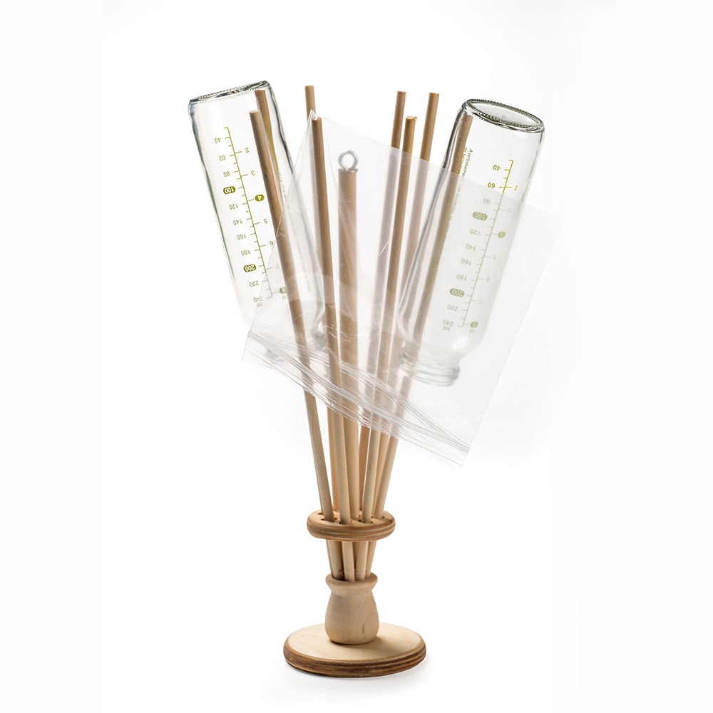 Economical and Eco-Friendly Wooden 8-Arm Bag Holder and Bottle Dryer