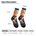 thumbnail image 2 of Daiia Cartoon Pattern Corgi Print Crew Socks – Soft Breathable Long Socks for Men & Women, Moisture-Wicking & Comfortable Daily Wear Socks, One-Size Fits Most (US 5-11), 2 of 6