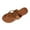 Brown, variant on LOVZFMLL Flat Sandals for Women 2025 Ring Toe Cross Straps Slip On Flip Flops Casual Outdoor Beach Vacation Slides Sandals White 5.5