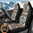 thumbnail image 2 of Uorisanigo Car Seat Covers for Front Seats, 2 Pack Brown Ethnic Aztec Car Seat Covers Protection, Easy Installation, Universal Fits Most Cars Truck Van and SUV, 2 of 7