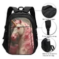thumbnail image 3 of Easygdp Haired White Horse Mochila para Laptop de Viaje con Puerto USB, Mochila para Laptop con Puerto de Carga USB para Mujeres y Hombres, 3 of 7