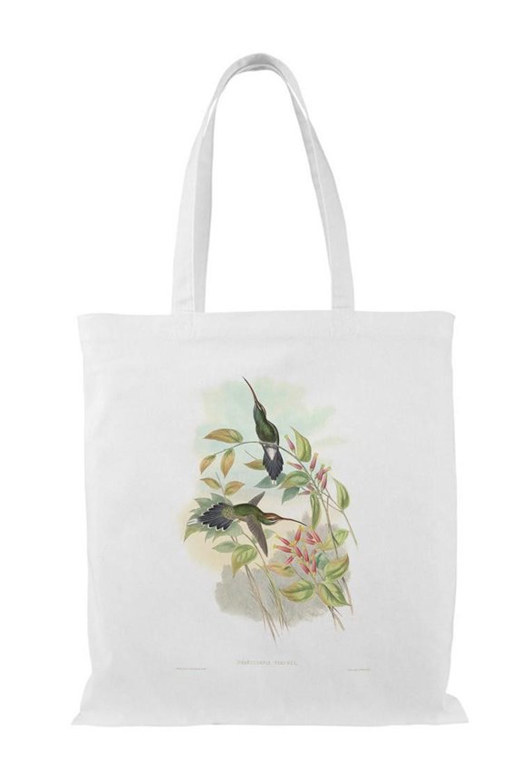 Hummingbird Delight I Tote Bag - John Gould Designs, One Size Cotton Canvas Tote Bag