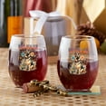 thumbnail image 3 of Happy New Year with German Shepherd Fireworks Holiday Xmas Winter 2025 15oz Stemless Wine Glass Mug Alsatian Dog Lover Gifts Wine Glasses Cup - 00025, 3 of 5