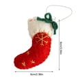 thumbnail image 3 of Colgante de pared decoración de árbol de Navidad colgador de puerta fieltro cálido chico juguete fiesta accesorios ventana adornos artesanía Kits de decoración para fiestas calcetín rojo Yuarrent HA069395-02, 3 of 4