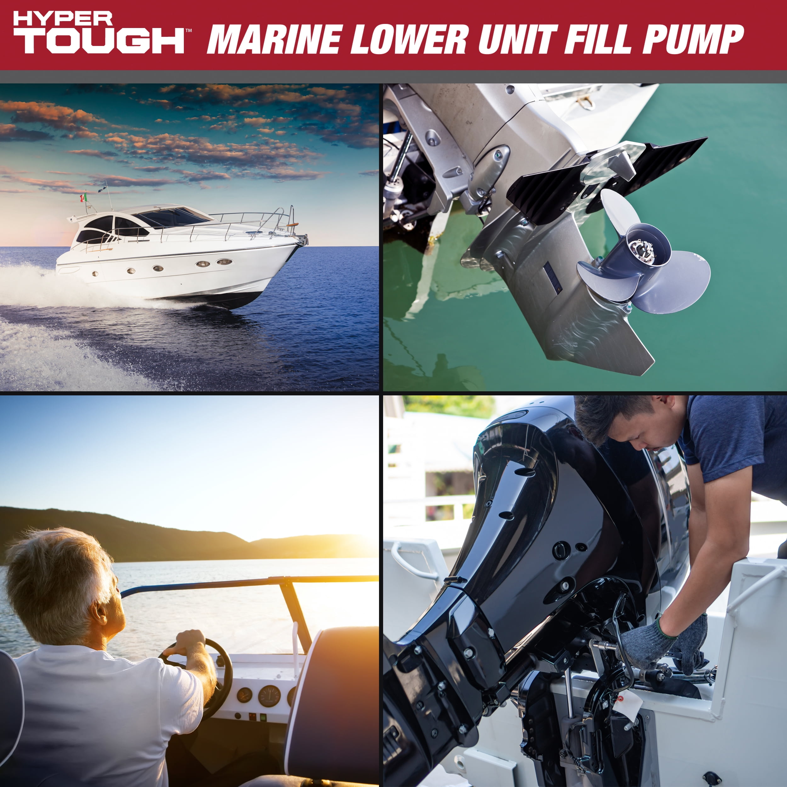 Hyper Tough Marine Lower Unit Quart Size Fill Pump, 36202WD
