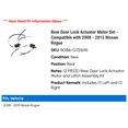 thumbnail image 2 of Rear Door Lock Actuator Motor Set - Compatible with 2008 - 2015 Nissan Rogue 2009 2010 2011 2012 2013 2014, 2 of 2