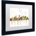 thumbnail image 2 of Trademark Fine Art "Portland Oregon Skyline Mclr-1" Canvas Art by Marlene Watson, White Matte, Black Frame, 2 of 4