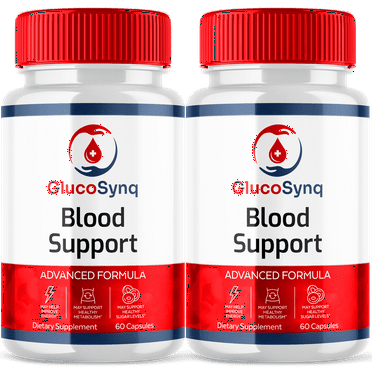 GlucoSynq Blood Support Advanced Formula Supplement Natural Ingredients 120 Capsules