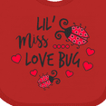thumbnail image 4 of Inktastic Lil Miss Love Bug with Lady Bug and Hearts Girls Baby Bib, 4 of 4