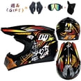 thumbnail image 1 of Enviar 3 piezas de regalo casco de motocicleta niños casco todoterreno bicicleta cuesta abajo AM DH casco cruzado capacete motocross casco Tan Jianjun unisex, 1 of 2