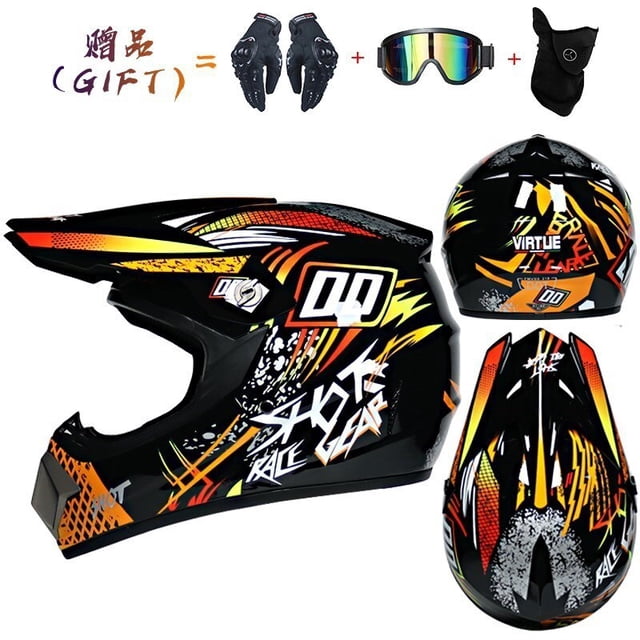 Enviar 3 piezas de regalo casco de motocicleta niños casco todoterreno bicicleta cuesta abajo AM DH casco cruzado capacete motocross casco Tan Jianjun unisex