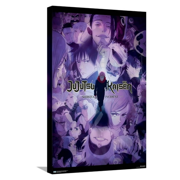 Jujutsu Kaisen: Season 2 - Shibuya Incident Key Art Canvas Wall Poster, 14.725" x 22.375"