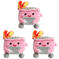 thumbnail image 1 of Lindo Crochet Contenedor Basura Fuego Apoyo Emocional Regalos Divertidos () Rosa, 1 of 4
