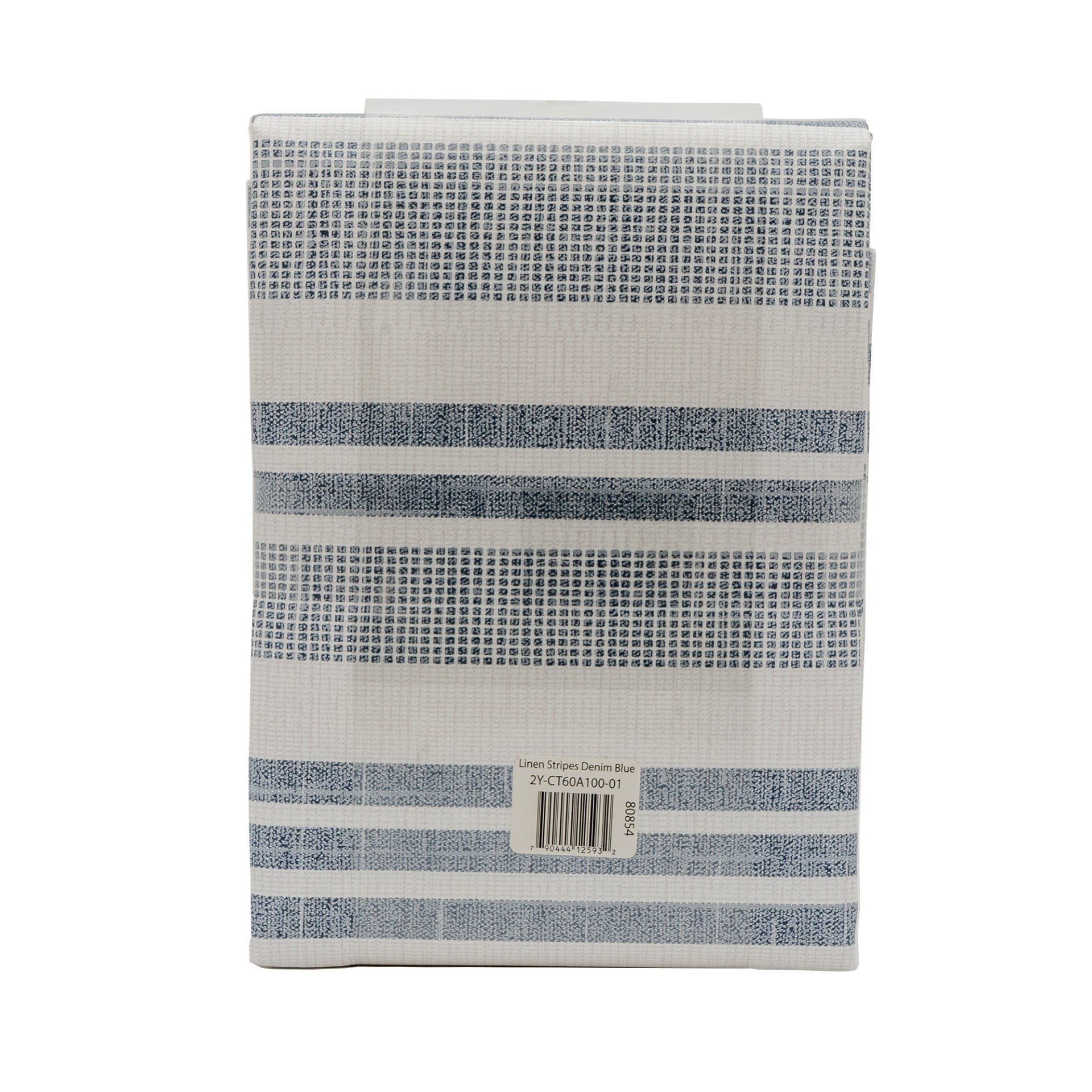 Con-Tact Brand Yard Goods Vinyl Fabric with Flannel Backing, Pre-Cut Linen Strip Denim Blue, 60 in. x 72 in.