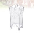 thumbnail image 3 of 1PC Cotton Pad Organizer Storage Case Square Container Makeup Holder Box (Transparent White), 3 of 9