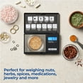 thumbnail image 6 of Digital Pocket Weight Scale, Digital Gram Scale, Small Scale, Mini Food Scale Jewelry Scale Ounces/Grains Scale, Easy to Carry for Coffee, Food, Kitchen, Black, (200g x 0.01g), 6 of 6