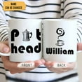 thumbnail image 2 of Personalized Pot Head 11oz White Ceramic Coffee Tea Mug, Gifts For Caffeine Lovers, Humor Lovers, Coffee Lovers, Family Friends, On Birthday, Holiday, 2 of 7