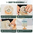 thumbnail image 4 of Tropical Seashells on Beach Bedside Table Lamp LED Desk Lamps with USB Charging Port Cylinder Retro Warm Lights for Bedroom Living Room Coffee Bar Decoration, 4 of 7