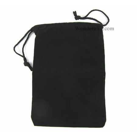 Large Game Bag - Black Large Cloth Dice Bag (6in x 9in) Koplow Games
