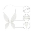 thumbnail image 4 of Pajarita Ajustable Color Sólido Pre-Atado Nudo De Proa Decoración De Traje De Marinero Para Mujer Blanco Lechoso Talla única, 4 of 5