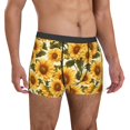 thumbnail image 4 of Salouo Romantic Elegant Sunflower Print Men's Boxer Briefs,Breathable Underwear Elastic Waistband Briefs for Men -Medium, 4 of 8