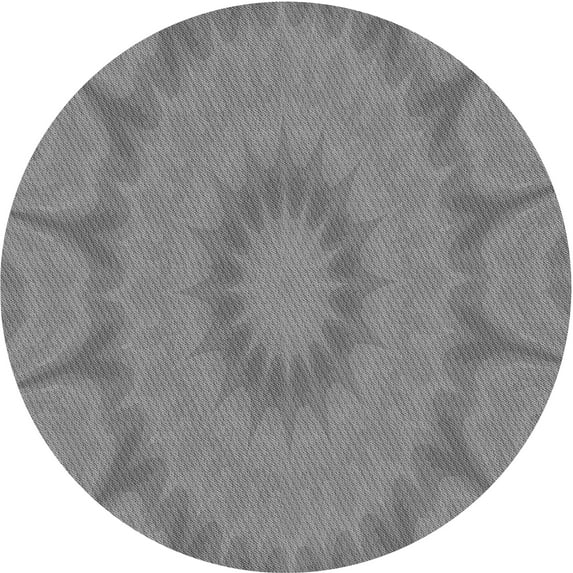 Ahgly Company Indoor Square Patterned Smokey Gray Area Rugs, 3' Square