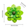 thumbnail image 3 of Metal Flowers Wall Decor Metal Wall Sculptures Art Hanging Decorations for Indoor Outdoor Home Bathroom Kitchen Room Bedroom Living Room Garden Patio Porch, 3 of 6