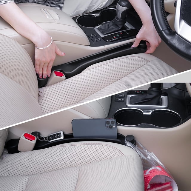 Relleno de huecos para asientos de coche Givifive 3 en 1 con almacenamiento y gancho, juego de 2