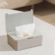 thumbnail image 1 of Caja de pañuelos con funda para teléfono celular, organizador de papel facial para cocina, baño, tocador, encimeras, dormitorio, tocador y mesas, contenedor de pañuelos de plástico de regalo, 1 of 6