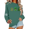 thumbnail image 3 of Pounoo St Patricks Day Sweatshirt for Women Shamrock Art Print Tops Fashion Comfortable Casual Saint Patricks Long Sleeve Shirt Gift, 3 of 6